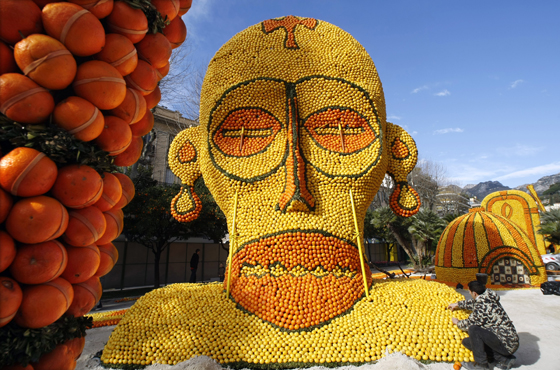 Lemon Festival in Menton, France. Photo REUTERS/Eric Gaillard