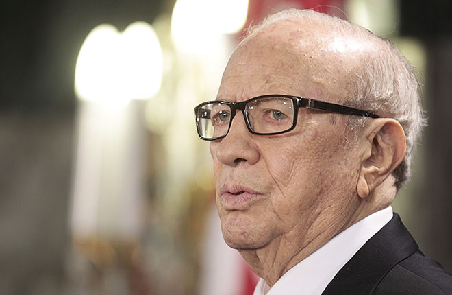 Tunisian President Beji Caid Essebsi. REUTERS/Zoubeir Souissi