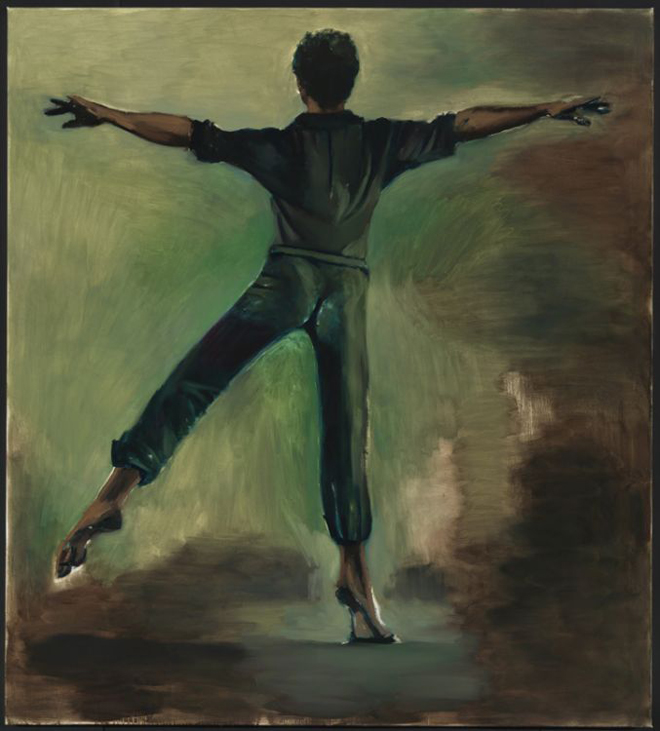 Lynette Yiadom-Boakye – Interstellar, 2012 Oil on canvas 200 x 180.34 cm Private Collection, US Courtesy of Corvi-Mora, London and Jack Shainman Gallery, New York