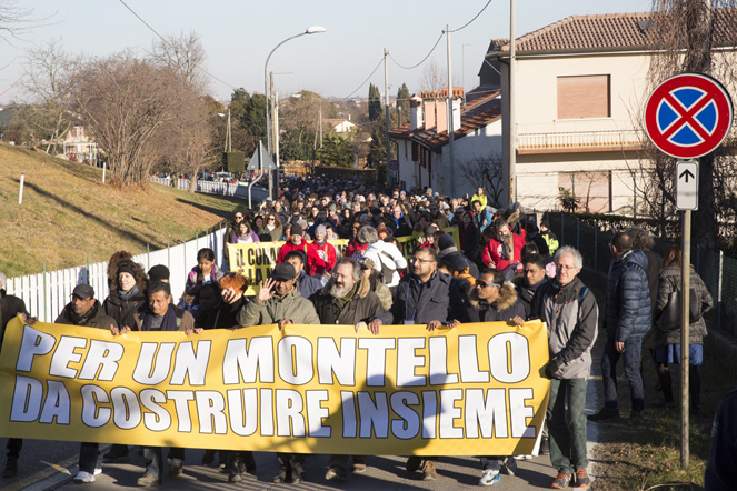 Durante la marcia dei 1000 a Giavera del Montello. Foto di Emanuele Confortin.
