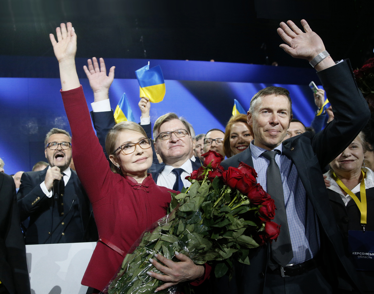 Yulia Tymoshenko during the Batkivshchyna Party congress. REUTERS/Valentyn Ogirenko/Contrast
